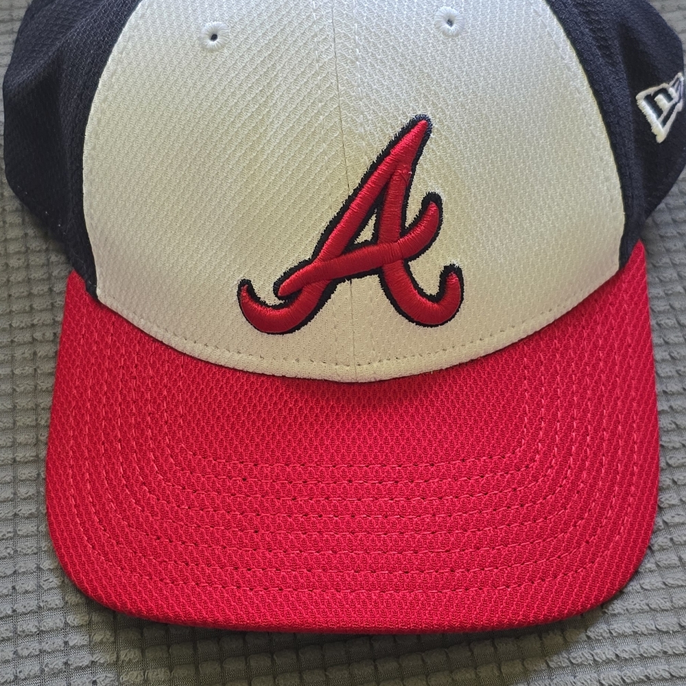 New Era Red and White Cap with Black Accents